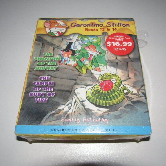 Geronimo Stilton Audiobook Set – Books 13 & 14 Scholastic Unabridged 2-CD Set - Picture 1 of 2